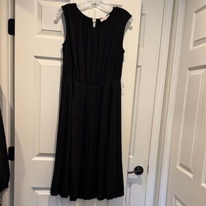 LOFT Black Midi Dress